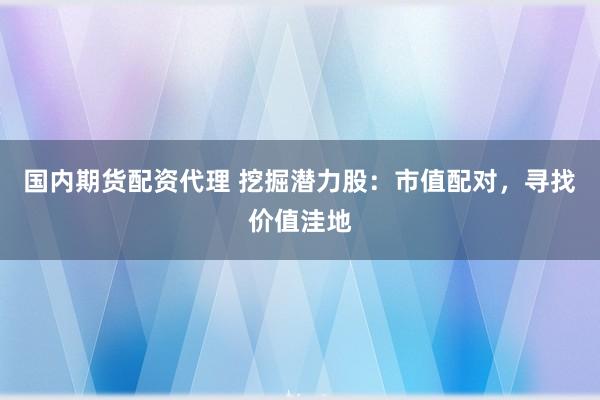 国内期货配资代理 挖掘潜力股：市值配对，寻找价值洼地
